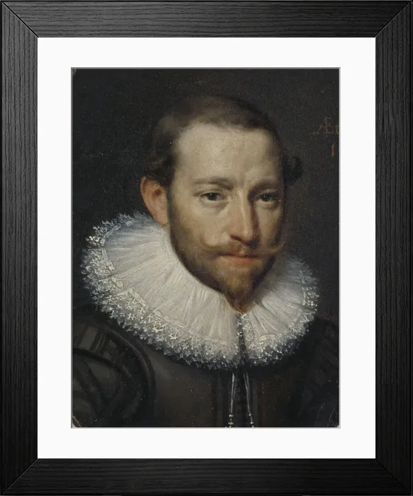 Framed Print : Portrait of a man, 1627. Creator: Anon Framed Print : Portrait of a man, 1627. Creator: Anon