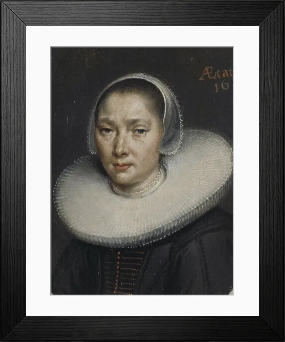Framed Print : Portrait of a woman, 1645. Creator: Anon Framed Print : Portrait of a woman, 1645. Creator: Anon