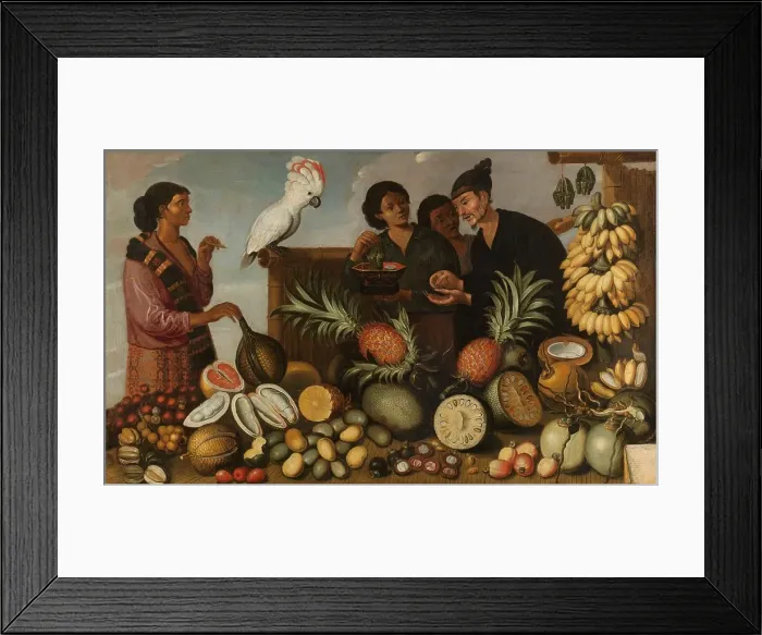 Framed Print : A Market Stall in Batavia, c.1640-c.1666. Creator: Andries Beeckman Framed Print : A Market Stall in Batavia, c.1640-c.1666. Creator: Andries Beeckman