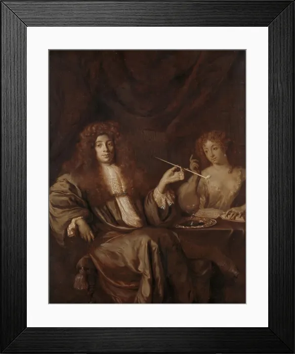 Framed Print : Portrait of Hadriaan Beverland with a Prostitute, c.1676. Creator: Ary de Vois Framed Print : Portrait of Hadriaan Beverland with a Prostitute, c.1676. Creator: Ary de Vois
