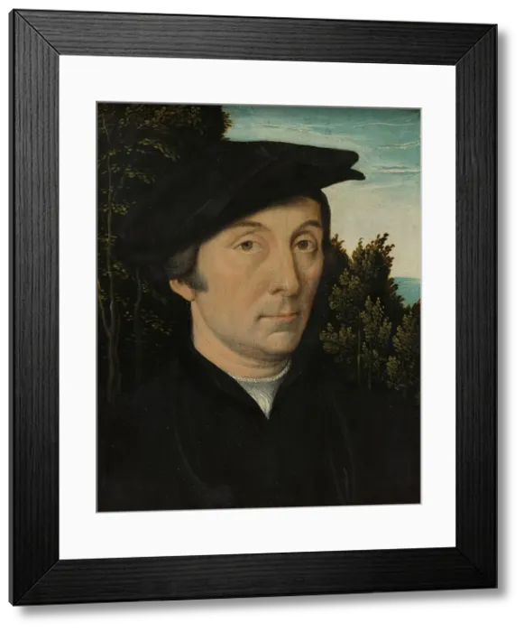 Framed Print : Portrait of a man, c.1540-c.1550. Creator: Anon Framed Print : Portrait of a man, c.1540-c.1550. Creator: Anon
