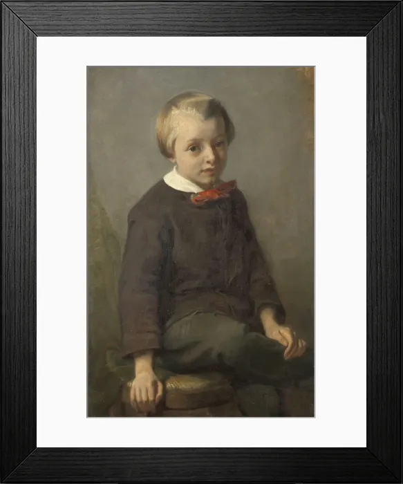 Framed Print : Portrait of a Boy, 1856. Creator: August Allebe Framed Print : Portrait of a Boy, 1856. Creator: August Allebe