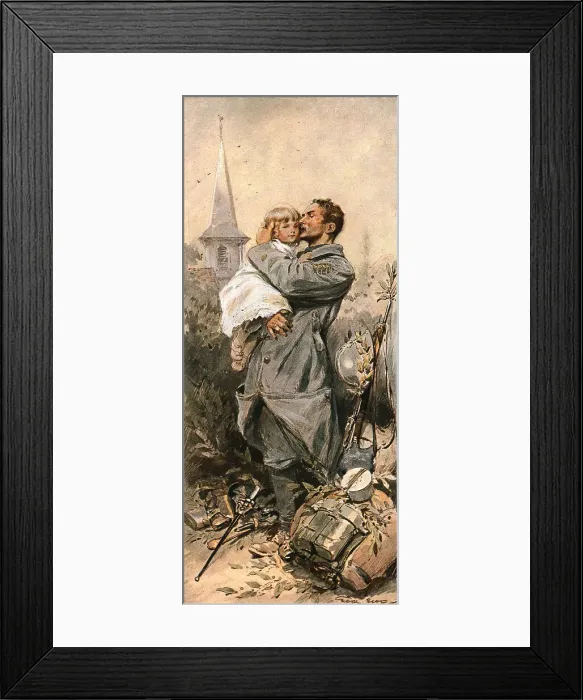 Framed Print : Les transformations du fantassin Francais pendant la guerre, 1917. Creator: Georges Bertin Scott Framed Print : Les transformations du fantassin Francais pendant la guerre, 1917. Creator: Georges Bertin Scott