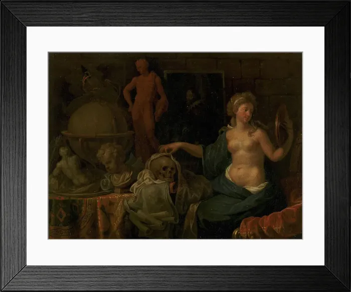 Framed Print : Vanitas, 1691-1727. Creator: Johann Sigismund Ebert Framed Print : Vanitas, 1691-1727. Creator: Johann Sigismund Ebert