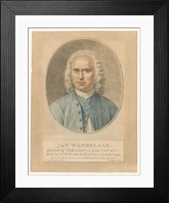 Framed Print : Portrait of Jan Wandelaar, 1759-1820. Creator: Abraham Delfos Framed Print : Portrait of Jan Wandelaar, 1759-1820. Creator: Abraham Delfos