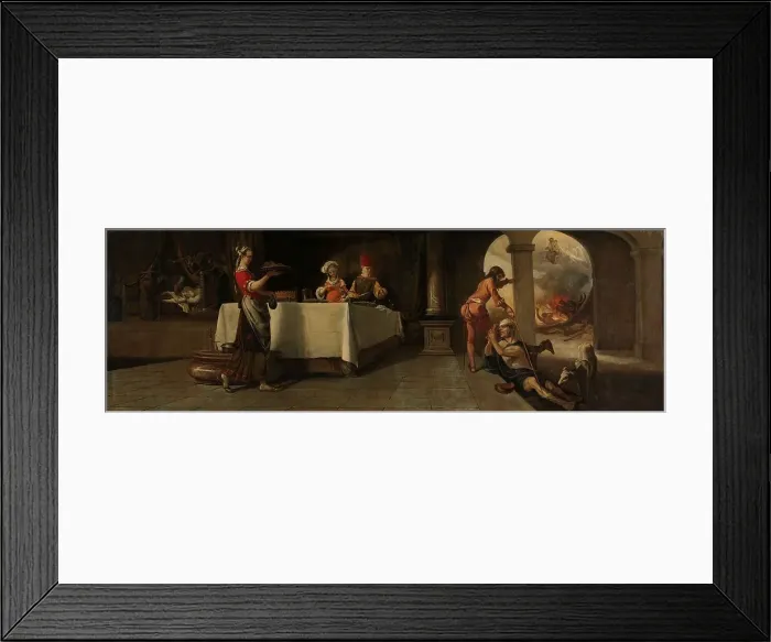 Framed Print : Lazarus and the Rich Man, 1661. Creator: Barent Fabritius Framed Print : Lazarus and the Rich Man, 1661. Creator: Barent Fabritius