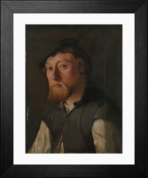 Framed Print : Portrait of a man, c.1530-c.1540. Creator: Anon Framed Print : Portrait of a man, c.1530-c.1540. Creator: Anon
