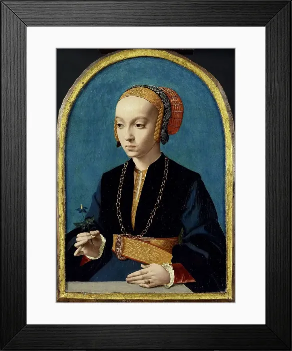 Framed Print : Portrait of Elisabeth Bellinghausen (c.1520- after 1570), 1538-1539. Creator: Bartholomaeus Bruyn the Elder Framed Print : Portrait of Elisabeth Bellinghausen (c.1520- after 1570), 1538-1539. Creator: Bartholomaeus Bruyn the Elder