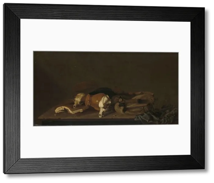 Framed Print : Still Life with Suckling-Pig Skulls, 1620-1640. Creator: Anon Framed Print : Still Life with Suckling-Pig Skulls, 1620-1640. Creator: Anon