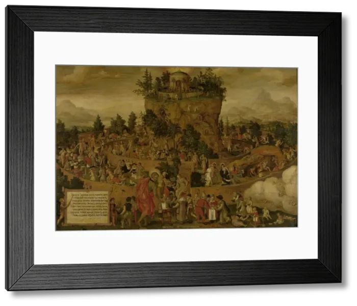 Framed Print : Tabula Cebetis (The Tabula of Cebes or The Journey of Human Life), 1573. Creator: Anon Framed Print : Tabula Cebetis (The Tabula of Cebes or The Journey of Human Life), 1573. Creator: Anon