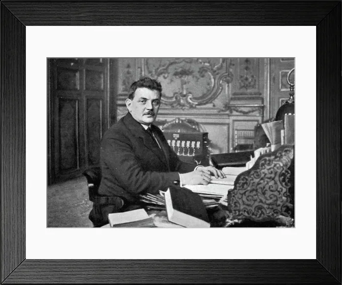 Framed Print : Le nouveau ministre des Travaux publics, des Transports et du Ravitaillement, M.Herriot, 1916. Creator: Jean Clair-Guyot Framed Print : Le nouveau ministre des Travaux publics, des Transports et du Ravitaillement, M.Herriot, 1916. Creator: Jean Clair-Guyot