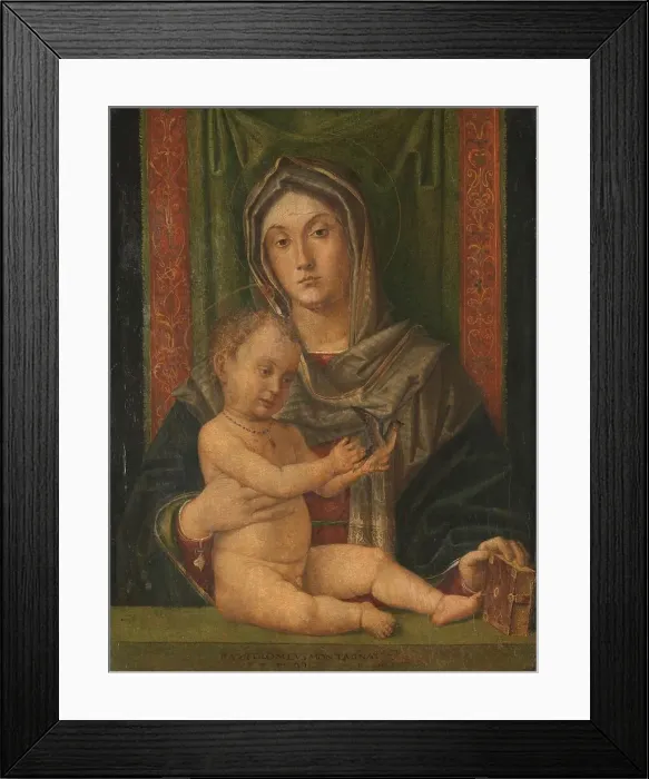 Framed Print : Virgin and Child, 1490-1510. Creator: Workshop of Bartolommeo Montagna Framed Print : Virgin and Child, 1490-1510. Creator: Workshop of Bartolommeo Montagna