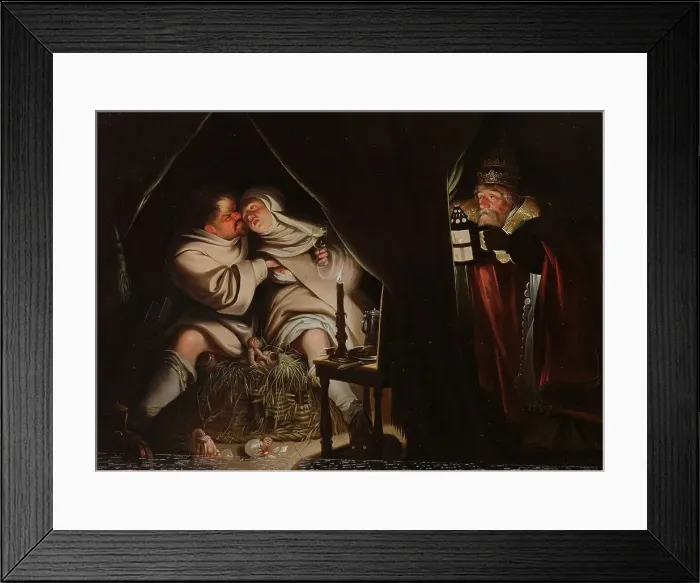 Framed Print : Satire on Celibacy, c.1600-c.1649. Creator: Anon Framed Print : Satire on Celibacy, c.1600-c.1649. Creator: Anon