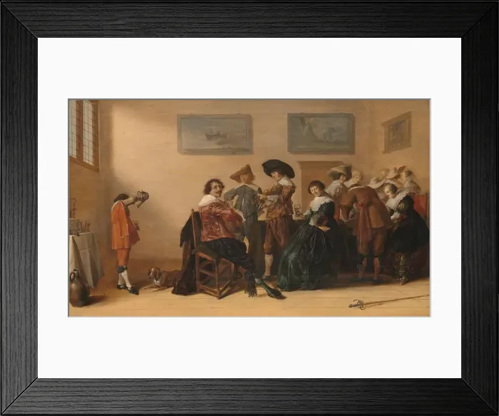 Framed Print : Merry Company in a Room, 1633. Creator: Anthonie Palamedesz Framed Print : Merry Company in a Room, 1633. Creator: Anthonie Palamedesz