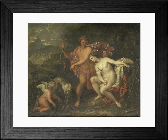 Framed Print : Meleager and Atalanta, c.1675-c.1699. Creator: Anon Framed Print : Meleager and Atalanta, c.1675-c.1699. Creator: Anon