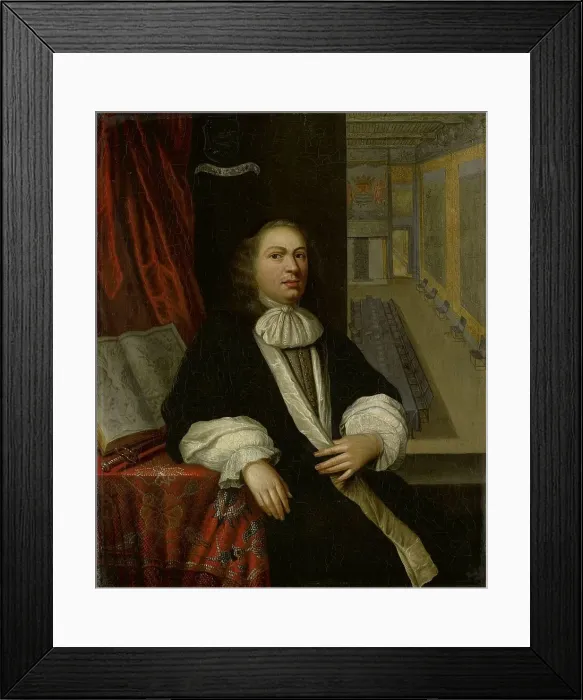 Framed Print : Portrait of Justus de Huybert, Clerk of the States of Zeeland and of the Admiralty, c.1665. Creator: Anon Framed Print : Portrait of Justus de Huybert, Clerk of the States of Zeeland and of the Admiralty, c.1665. Creator: Anon