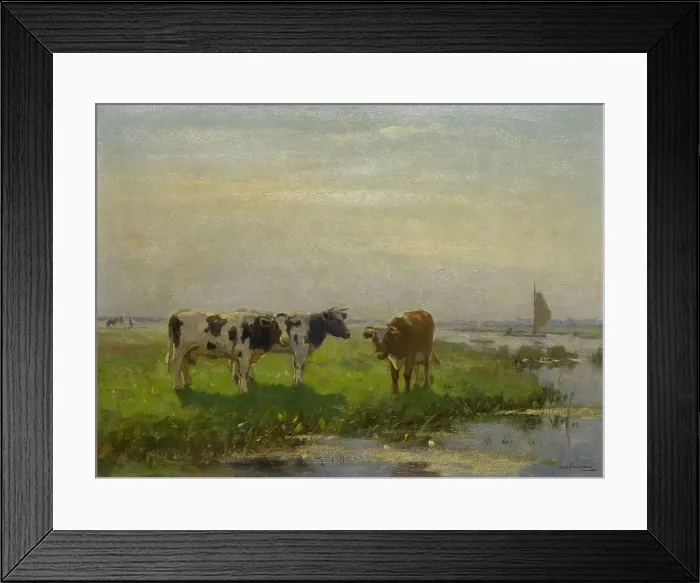 Framed Print : Cows in the Meadow, 1875-1941. Creator: Bernardus Antonie van Beek Framed Print : Cows in the Meadow, 1875-1941. Creator: Bernardus Antonie van Beek