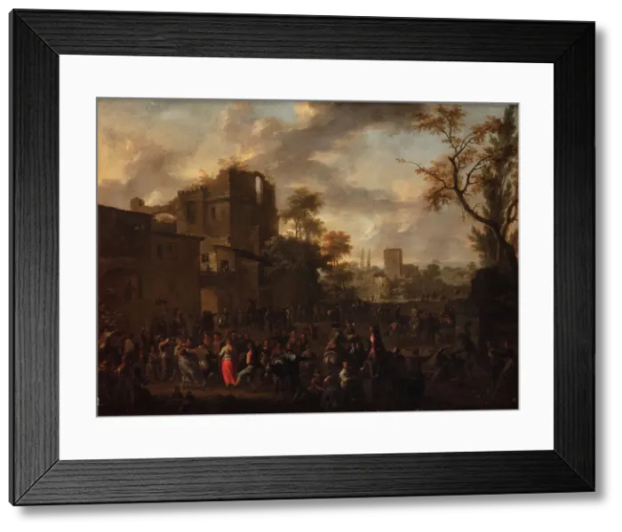 Framed Print : Market Scene, 1704-1740. Creator: Franz de Paula Ferg Framed Print : Market Scene, 1704-1740. Creator: Franz de Paula Ferg