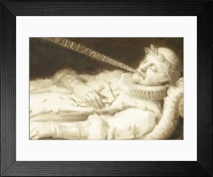 Framed Print : Dirk van Bronkhorst op zijn sterfbed tijdens het beleg van Leiden in 1574, 1574-1599. Creator: Unknown Framed Print : Dirk van Bronkhorst op zijn sterfbed tijdens het beleg van Leiden in 1574, 1574-1599. Creator: Unknown
