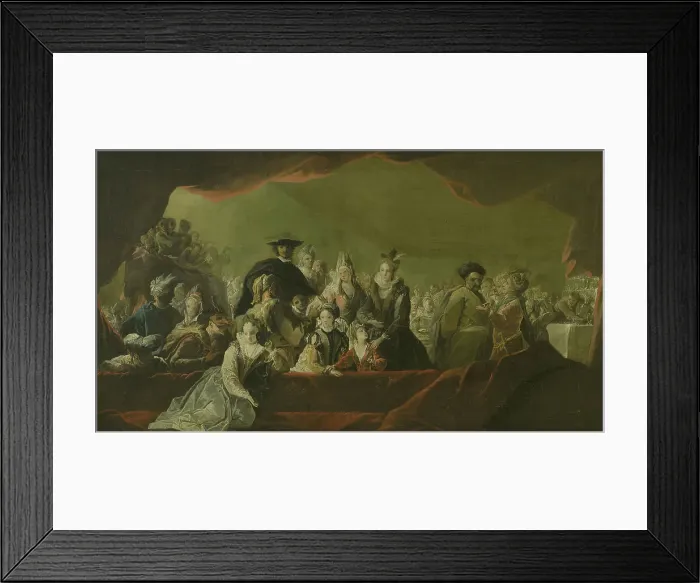 Framed Print : A Fancy-Dress Ball, 1704-1711. Creator: Benoit Le Coffre Framed Print : A Fancy-Dress Ball, 1704-1711. Creator: Benoit Le Coffre