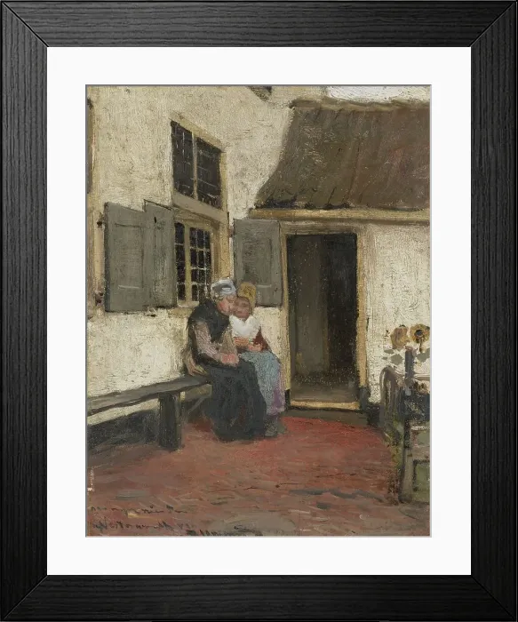 Framed Print : Neighborly Gossip, c.1880-c.1907. Creator: Bernardus Johannes Blommers Framed Print : Neighborly Gossip, c.1880-c.1907. Creator: Bernardus Johannes Blommers