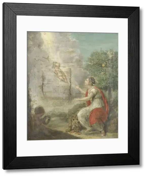 Framed Print : Allegorical Representation of the Birth of William Frederick, Prince of Orange-Nassau, later King Wi Creator: Anon Framed Print : Allegorical Representation of the Birth of William Frederick, Prince of Orange-Nassau, later King Wi Creator: Anon