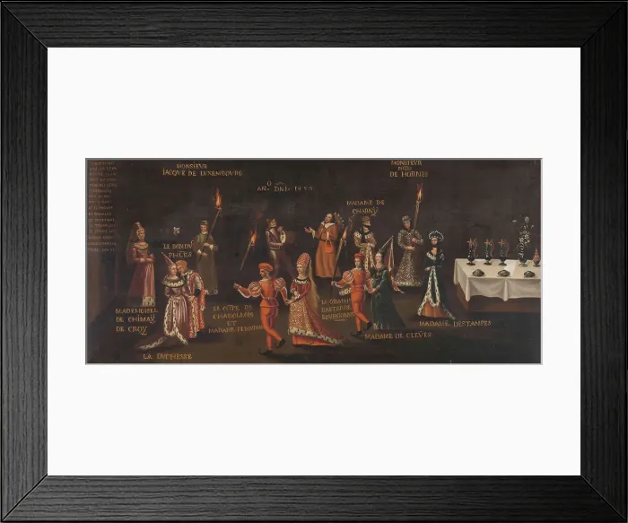 Framed Print : Vow of the Pheasant (Philip the Good and Isabella at the Feast of the Pheasant in Lille in 1454), c. Creator: Anon Framed Print : Vow of the Pheasant (Philip the Good and Isabella at the Feast of the Pheasant in Lille in 1454), c. Creator: Anon