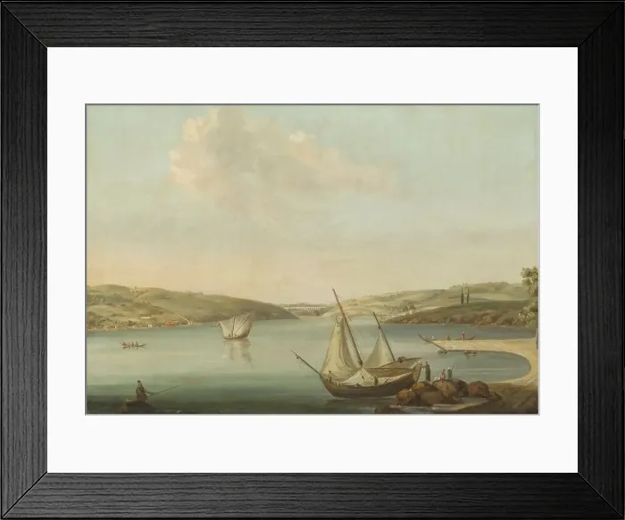 Framed Print : View of the Bosporus, taken from the Height of Beykoz to the northwest, with the Aqueduct of Justini Creator: Antoine van der Steen Framed Print : View of the Bosporus, taken from the Height of Beykoz to the northwest, with the Aqueduct of Justini Creator: Antoine van der Steen