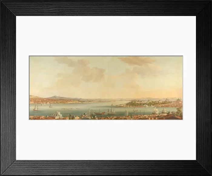 Framed Print : View of Constantinople (Istanbul) and the Seraglio from the Swedish Legation in Pera, c.1770-1780. Creator: Antoine van der Steen Framed Print : View of Constantinople (Istanbul) and the Seraglio from the Swedish Legation in Pera, c.1770-1780. Creator: Antoine van der Steen