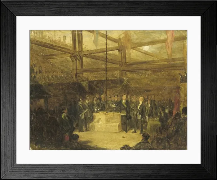 Framed Print : Ceremony of Scottish Freemasons, 1840-1870. Creator: Unknown Framed Print : Ceremony of Scottish Freemasons, 1840-1870. Creator: Unknown