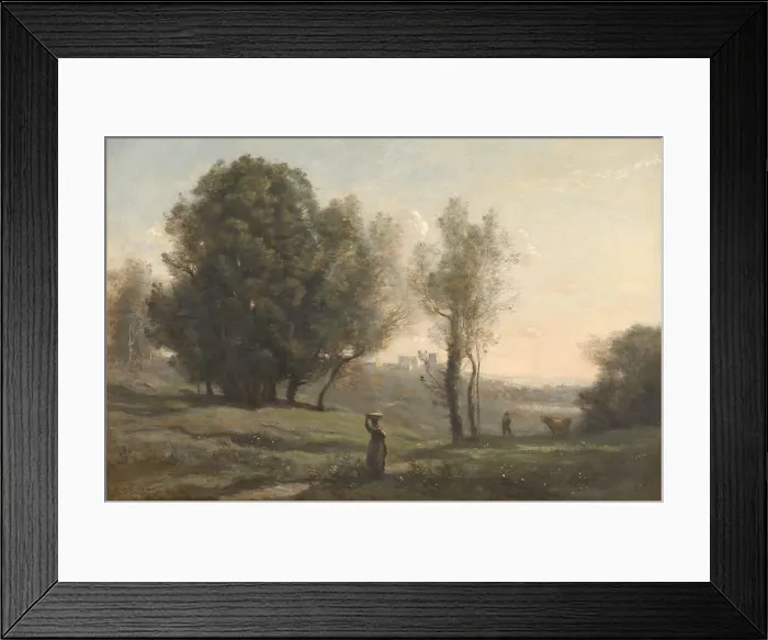 Framed Print : Landscape, c.1872. Creator: Jean-Baptiste-Camille Corot
