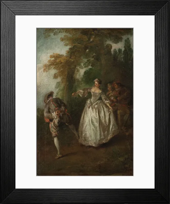 Framed Print : Open Air Dance, 1705-1743. Creator: Nicolas Lancret Framed Print : Open Air Dance, 1705-1743. Creator: Nicolas Lancret