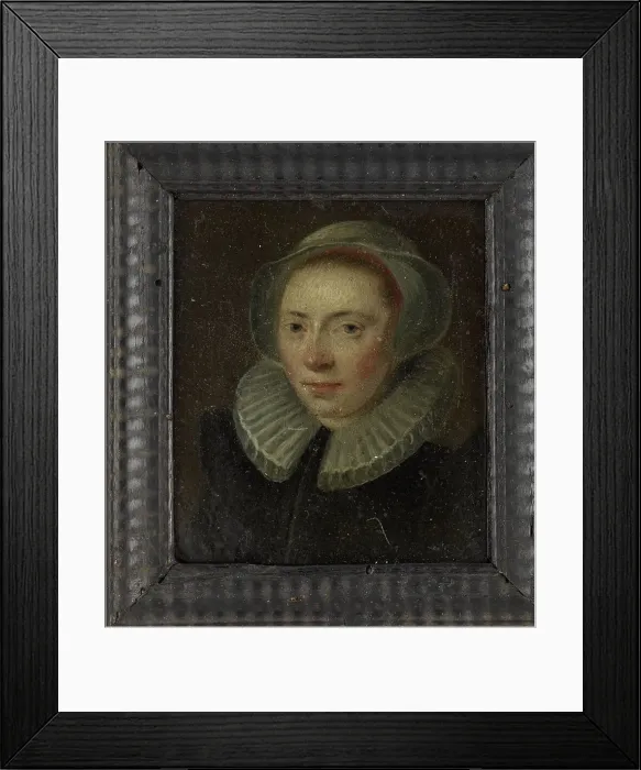 Framed Print : Portrait of a young Woman, c.1590. Creator: Anon Framed Print : Portrait of a young Woman, c.1590. Creator: Anon