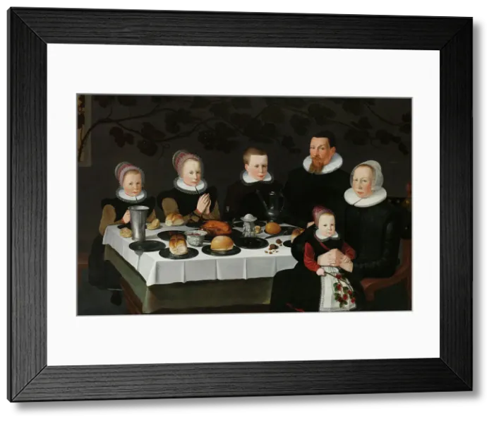 Framed Print : Prosperous Calvinist Family, 1627. Creator: Anon Framed Print : Prosperous Calvinist Family, 1627. Creator: Anon