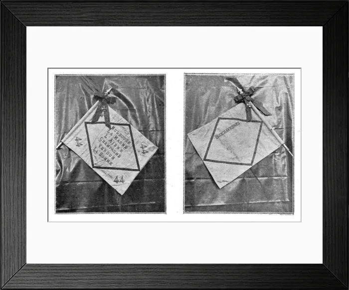 Framed Print : Le fanion des vainqueurs de Bouchavesnes, 1916. Creator: Unknown Framed Print : Le fanion des vainqueurs de Bouchavesnes, 1916. Creator: Unknown