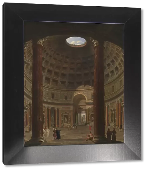 Interior of the Pantheon, Rome, 1706-1765. Creator: Giovanni Paolo Panini