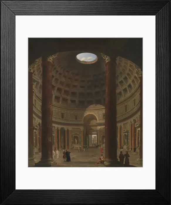 Framed Print : Interior of the Pantheon, Rome, 1706-1765. Creator: Giovanni Paolo Panini Framed Print : Interior of the Pantheon, Rome, 1706-1765. Creator: Giovanni Paolo Panini
