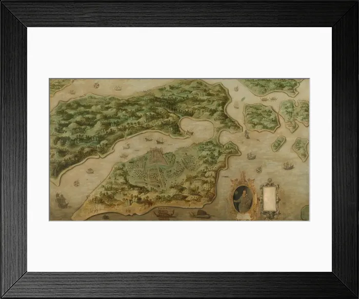 Framed Print : View of Ambon, c.1617. Creator: Anon Framed Print : View of Ambon, c.1617. Creator: Anon