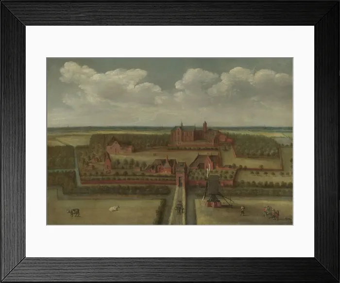 Framed Print : The Abbey of Leeuwenhorst in Rijnland, 1641. Creator: Anon Framed Print : The Abbey of Leeuwenhorst in Rijnland, 1641. Creator: Anon