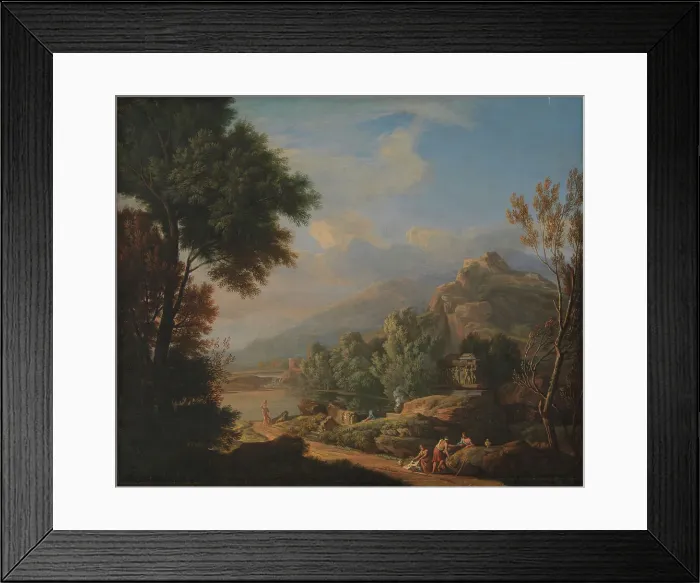 Framed Print : Arcadian Landscape, 1708-1741. Creator: Roman School Framed Print : Arcadian Landscape, 1708-1741. Creator: Roman School