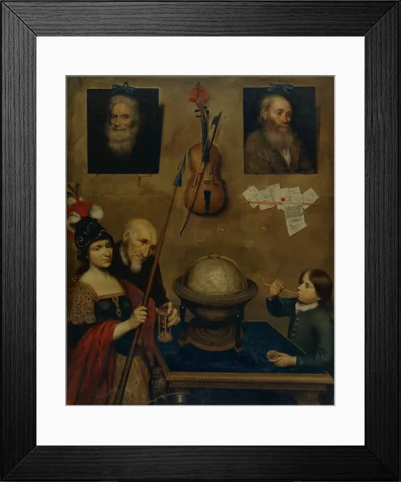 Framed Print : Vanitas with Minerva, 1709. Creator: Magnus Jørgensen Framed Print : Vanitas with Minerva, 1709. Creator: Magnus Jørgensen