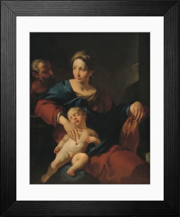 Framed Print : The Holy Family, 1712-1737. Creators: Giovanni Battista Tagliasacchi, Carlo Cignani, Francesco Polazzo Framed Print : The Holy Family, 1712-1737. Creators: Giovanni Battista Tagliasacchi, Carlo Cignani, Francesco Polazzo
