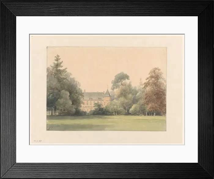 Framed Print : View of the old Loo, 1797-1870. Creator: Andreas Schelfhout Framed Print : View of the old Loo, 1797-1870. Creator: Andreas Schelfhout