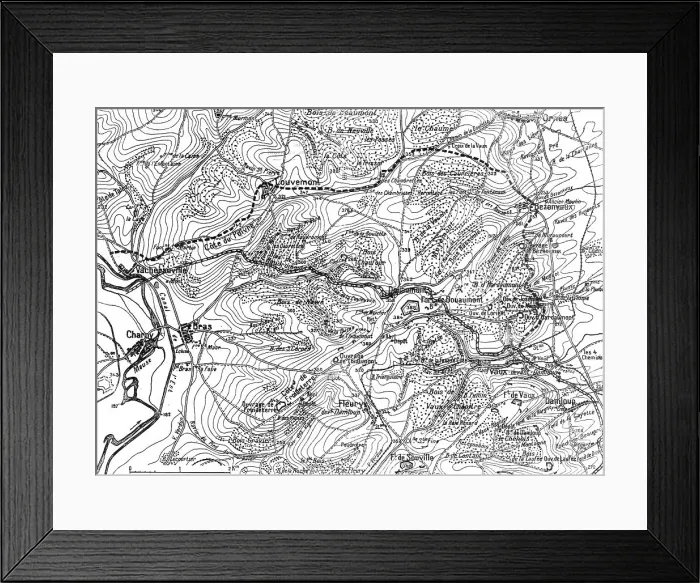 Framed Print : L'avance realisee le 15 decembre, au Nord de Verdun, par les divisions du groupement Mangin, 1916. Creator: Unknown Framed Print : L'avance realisee le 15 decembre, au Nord de Verdun, par les divisions du groupement Mangin, 1916. Creator: Unknown