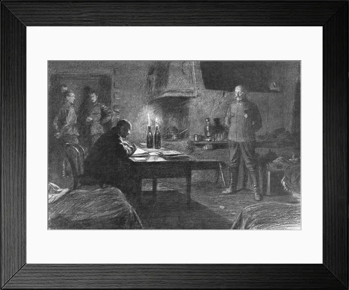 Framed Print : Visions de guerre sur le front Russe; …pendant qu'interrompant sa marche de fauve en... 1916. Creator: Unknown Framed Print : Visions de guerre sur le front Russe; …pendant qu'interrompant sa marche de fauve en... 1916. Creator: Unknown