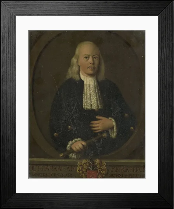 Framed Print : Portrait of Abraham van Riebeeck, Governor-General of the Dutch East Indies, 1750-1800. Creator: Anon Framed Print : Portrait of Abraham van Riebeeck, Governor-General of the Dutch East Indies, 1750-1800. Creator: Anon
