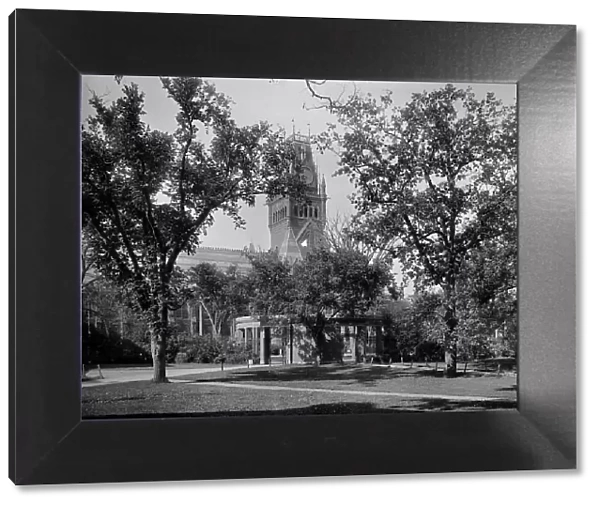 Memorial Hall, 87 gate, Harvard University, Cambridge, Mass. between 1900 and 1920. Creator: Unknown