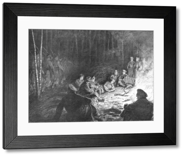 Framed Print : Visions de guerre sur le front Russe; lentement, les lignes grises des reserves allant... 1916. Creator: Unknown Framed Print : Visions de guerre sur le front Russe; lentement, les lignes grises des reserves allant... 1916. Creator: Unknown