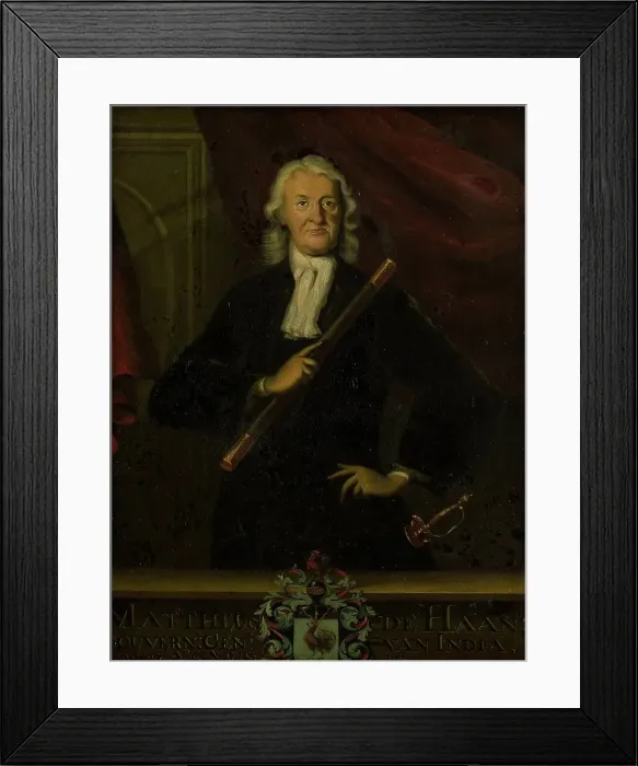 Framed Print : Portrait of Mattheus de Haan, Governor-General of the Dutch East Indies, 1750-1800. Creator: Anon Framed Print : Portrait of Mattheus de Haan, Governor-General of the Dutch East Indies, 1750-1800. Creator: Anon