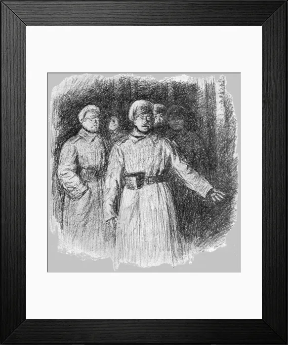 Framed Print : Visions de guerre sur le front Russe; Je compris que ces hommes disaient la verite, 1916. Creator: Unknown Framed Print : Visions de guerre sur le front Russe; Je compris que ces hommes disaient la verite, 1916. Creator: Unknown